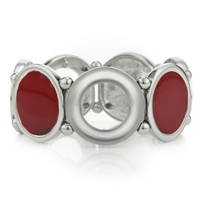 Designer red inlay circle bracelet